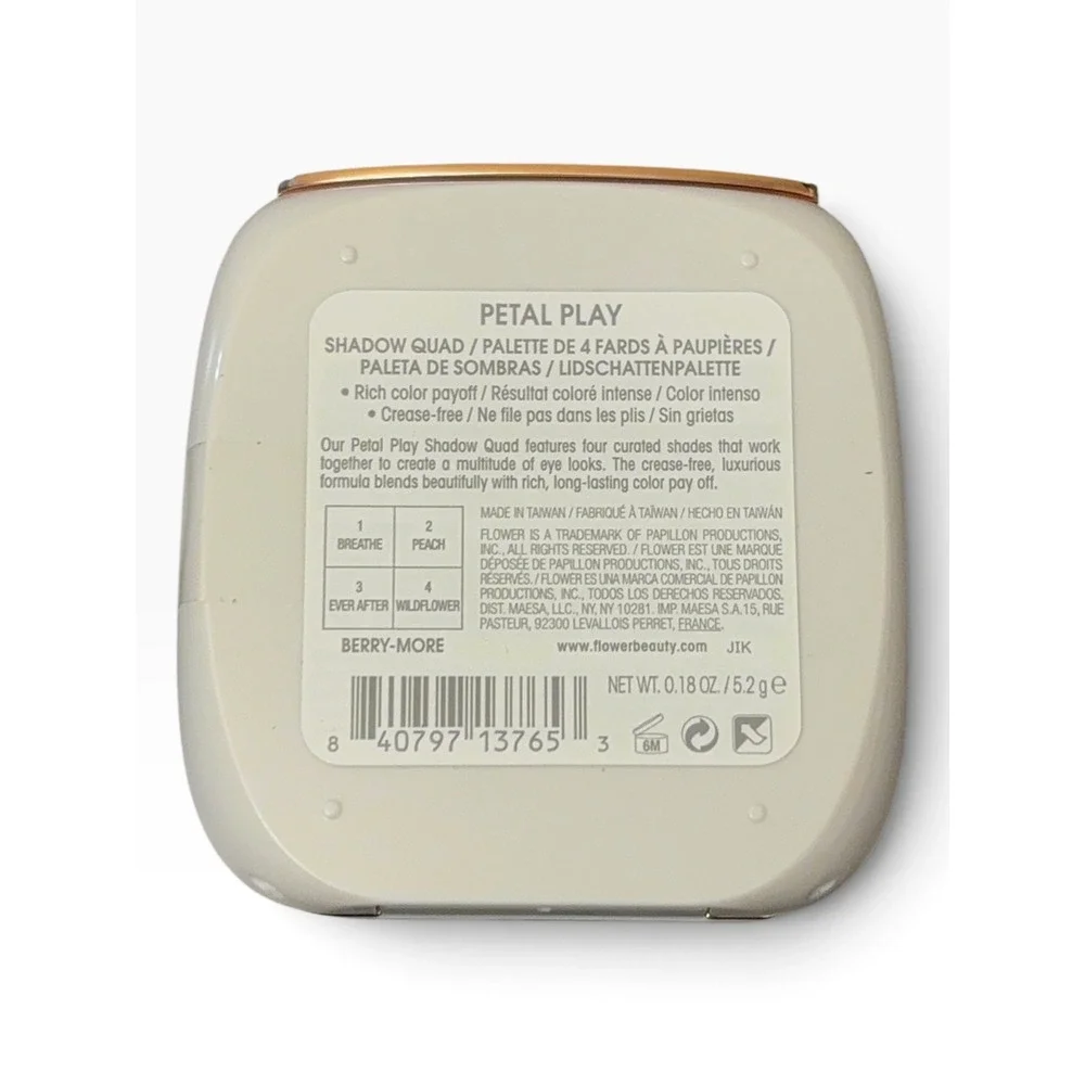 Flower Beauty Petal Play Shadow Quad Berry-More 4 Pan Eyeshadow Palette 0.18 oz